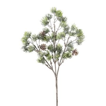 Branche décorative Cèdre SNALTI avec des pommes de pin, givré, blanc-vert, 45cm Branche décorative Cèdre SNALTI avec des pommes de pin, givré, blanc-vert, 45cm