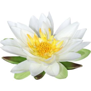 Fleur décorative de nénuphar WIRFA, blanche, Ø 15 cm Fleur décorative de nénuphar WIRFA, blanche, Ø 15 cm