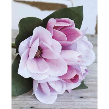 Bouquet de magnolias artificiel KAYLE, rose-rose fuchsia, 30cm Bouquet de magnolias artificiel KAYLE, rose-rose fuchsia, 30cm