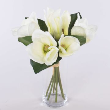 Bouquet de magnolias artificiel KAYLE, crème-blanc, 30cm