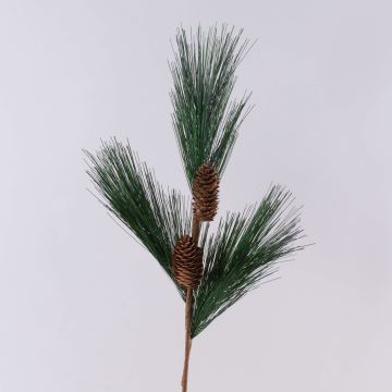 Branche de pin artificielle AZMERA avec des pommes de pin, vert, 65cm Branche de pin artificielle AZMERA avec des pommes de pin, vert, 65cm