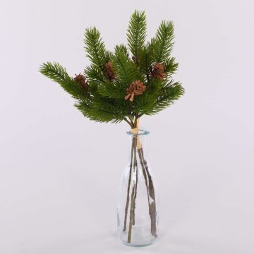 Branches de sapin artificielles BERNAHE en botte, avec des pommes de pin, vert, 35cm Branches de sapin artificielles BERNAHE en botte, avec des pommes de pin, vert, 35cm