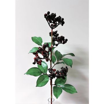 Branche de baies de sureau artificielle CHATANGA avec des fruits, rouge bourgogne-noir, 60cm Branche de baies de sureau artificielle CHATANGA avec des fruits, rouge bourgogne-noir, 60cm