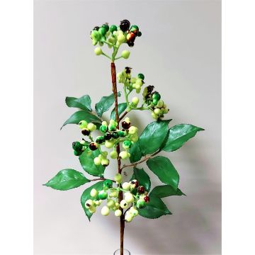 Branche de baies de sureau artificielle CHATANGA avec des fruits, vert-rouge, 60cm Branche de baies de sureau artificielle CHATANGA avec des fruits, vert-rouge, 60cm
