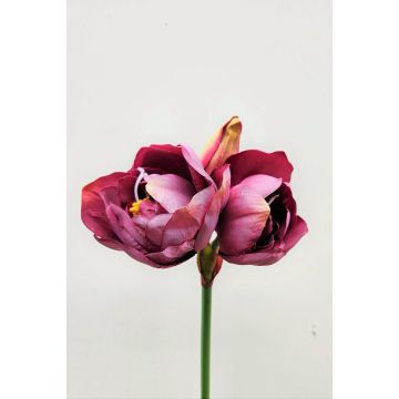 Fleur artificielle Amaryllis MAURINE, violet, 80cm