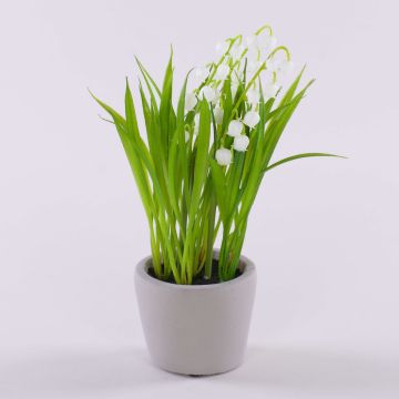 Fleur artificielle Muguet NOMTHA dans un pot en ciment, blanc, 20cm Fleur artificielle Muguet NOMTHA dans un pot en ciment, blanc, 20cm