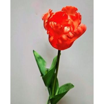Fleur en plastique Tulipe perroquet PETSCHORA, orange, 65cm