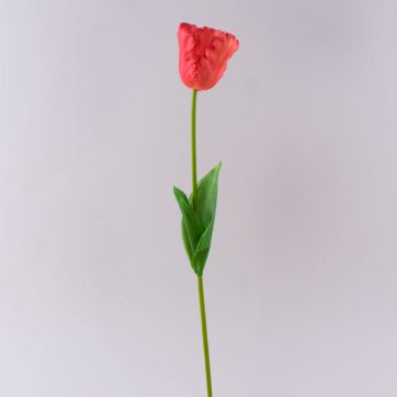 Fleur en plastique Tulipe perroquet PETSCHORA, orange, 65cm