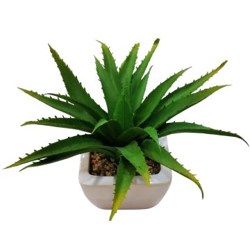 Aloe vera artificiel KATNISS, pot en céramique, vert, 19cm Aloe vera artificiel KATNISS, pot en céramique, vert, 19cm