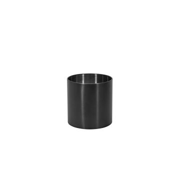 Cache-pot en acier inoxydable ALVARO avec roulettes, anthracite, 36,5cm, Ø35cm