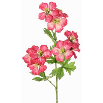 Branche de géranium artificielle ZEDENA, rose-crème, 70 cm, Ø 6 cm