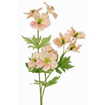 Branche de géranium artificielle ZEDENA, rose-pêche, 70 cm, Ø 6 cm