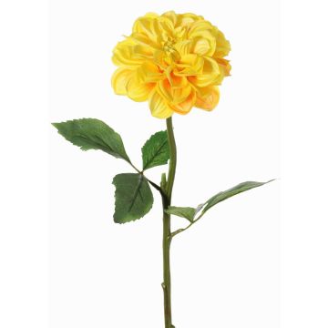 Dahlia artificiel TINKALA, jaune, 60 cm, Ø 12 cm