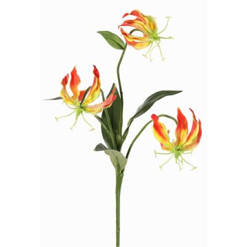 Fleur décorative Gloriosa XELA, orange-jaune, 50 cm, Ø 4-7 cm