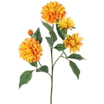 Branche décorative de dahlia artificiel QUINKA, orange-jaune, 70 cm Branche décorative de dahlia artificiel QUINKA, orange-jaune, 70 cm