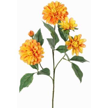 Branche décorative de dahlia artificiel QUINKA, orange-jaune, 70 cm Branche décorative de dahlia artificiel QUINKA, orange-jaune, 70 cm