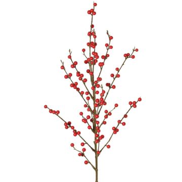 Branche de houx artificielle HIKERNA avec baies, rouge, 90 cm Branche de houx artificielle HIKERNA avec baies, rouge, 90 cm