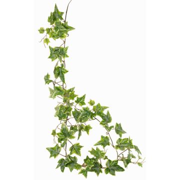 Guirlande de lierre artificielle BESSIE, collection écologique, vert-blanc, 160cm Guirlande de lierre artificielle BESSIE, collection écologique, vert-blanc, 160cm