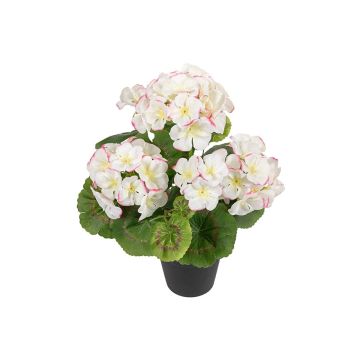 Géranium artificiel ELISABETTA dans un pot décoratif, blanc-rose, 35 cm Géranium artificiel ELISABETTA dans un pot décoratif, blanc-rose, 35 cm