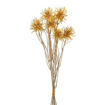 Bouquet décoratif de chardons sphériques DRAVLE, doré, 45 cm