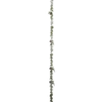 Guirlande artificielle Cèdre RYNTER, pommes de pin, givré, vert, 180cm Guirlande artificielle Cèdre RYNTER, pommes de pin, givré, vert, 180cm