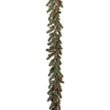 Guirlande artificielle de Sapin SEMTAR avec des baies, vert-rouge, 190cm