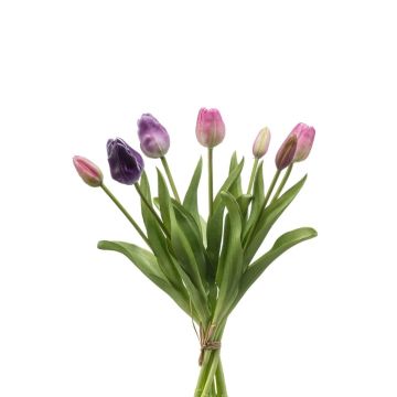 Bouquet de tulipes artificielles assorties LONA, rose-lilas, 40cm Bouquet de tulipes artificielles assorties LONA, rose-lilas, 40cm