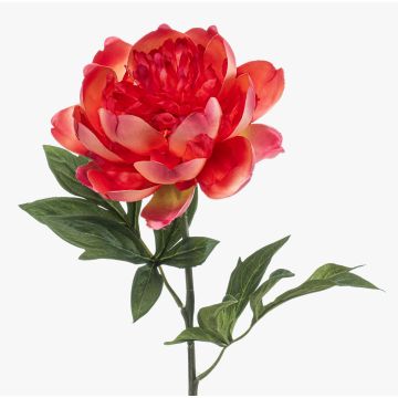 Fleur artificielle pivoine TWOLER, corail, 60 cm, Ø 13 cm