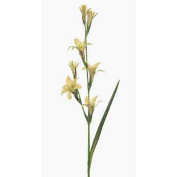 Fleur artificielle : glaïeul GROWEL, jaune, 105 cm