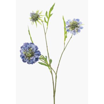 Branche artificielle Scabiosa RUXTER, bleu-violet-vert, 60 cm, Ø 6-8 cm