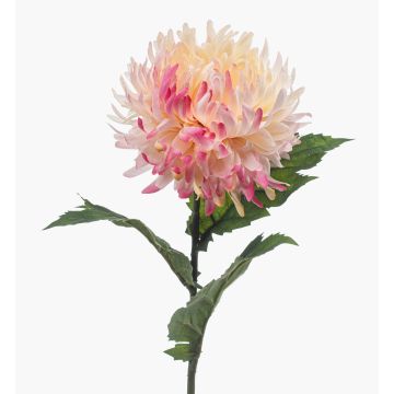 Chrysanthème artificiel SAXLER, rose-fuchsia-blanc, 60 cm, Ø 12 cm