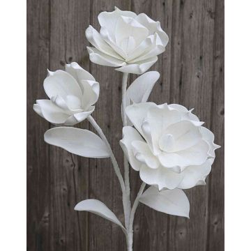 Branche de camélia décorative RANIA, blanc, 95cm, Ø20cm
