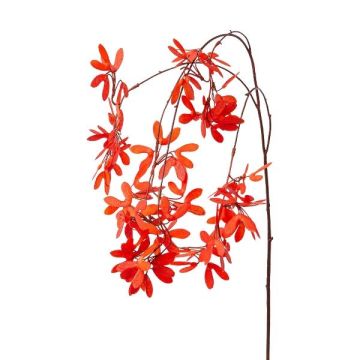 Branche décorative d'érable KLIMON avec des fruits, suspendu, corail, 115cm