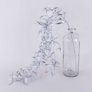 Branche artificielle de saule pleureur DIMMI, paillettes, argenté, 100cm