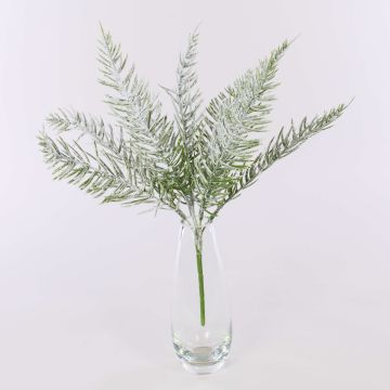 Arbuste artificiel cyprès ZOLTAN, sur piquet, paillettes, givré, vert, 40cm
