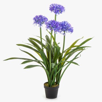 Grande plante artificielle Agapanthus LESEDA dans un pot décoratif, bleu, 105 cm Grande plante artificielle Agapanthus LESEDA dans un pot décoratif, bleu, 105 cm