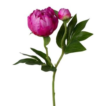 Fleur artificielle Pivoine CORENY, rose fuchsia, 45cm