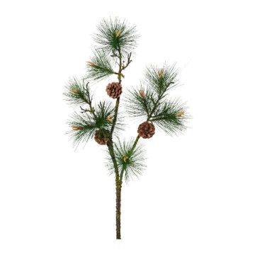 Branche décorative Pin de montagne BRIKLE avec des pommes de pin, vert, 100cm