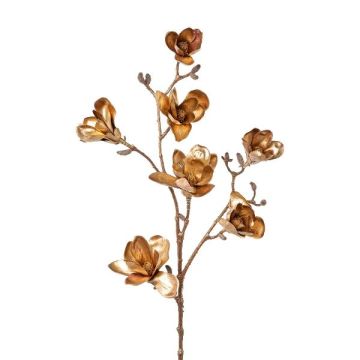Branche de fleurs artificielles Magnolia JESTER, vieil or, 105cm Branche de fleurs artificielles Magnolia JESTER, vieil or, 105cm
