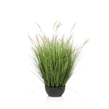 Pennisetum artificiel WALERIAN dans une coupe décorative, avec des panicules, vert, 80 cm