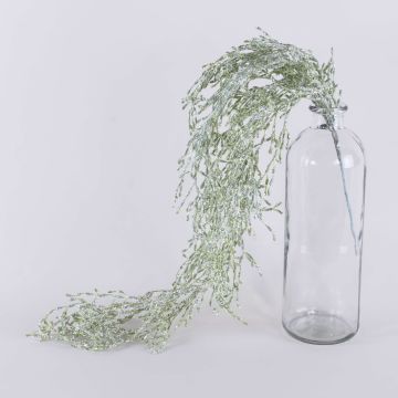 Tillandsia Usneoides artificiel NEAL sur piquet, paillettes, argenté, 90cm
