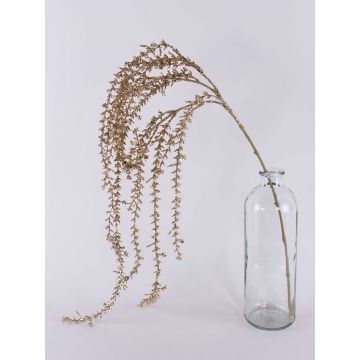 Branche artificielle de Rhipsalis HASAN, paillettes, or, 120cm