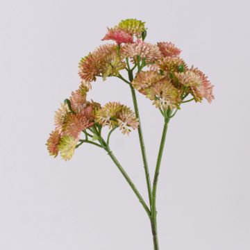 Branche de sédum artificiel JAROH, rose-vert, 35cm
