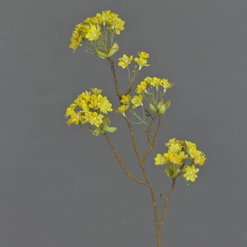 Branche d'érable artificielle ALHENA avec fleurs, jaune, 70cm