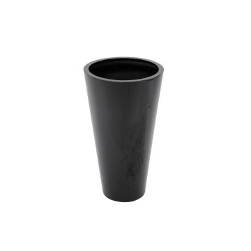 Cache-pot LEOPOLDO, noir, 69 cm, Ø 39 cm Cache-pot LEOPOLDO, noir, 69 cm, Ø 39 cm