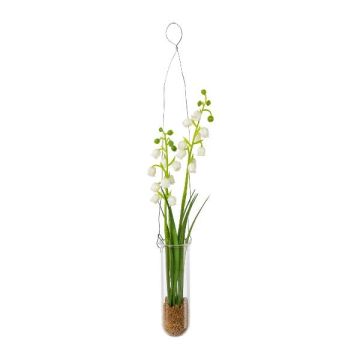 Composition de muguets artificiels FRUKE dans un vase suspendu, blanc, 35 cm Composition de muguets artificiels FRUKE dans un vase suspendu, blanc, 35 cm