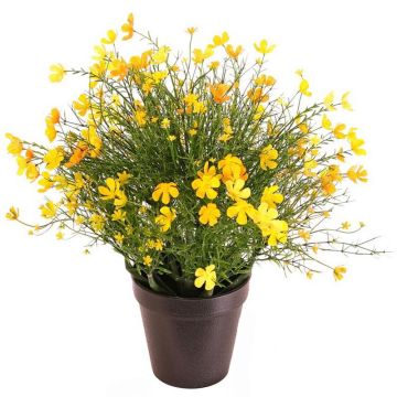 Fleur décorative « Impatiens » GISINDA dans un pot décoratif, jaune-orange, 40 cm Fleur décorative « Impatiens » GISINDA dans un pot décoratif, jaune-orange, 40 cm
