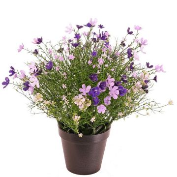 Fleur décorative « Impatiens » GISINDA dans un pot décoratif, violet-lilas, 40 cm Fleur décorative « Impatiens » GISINDA dans un pot décoratif, violet-lilas, 40 cm