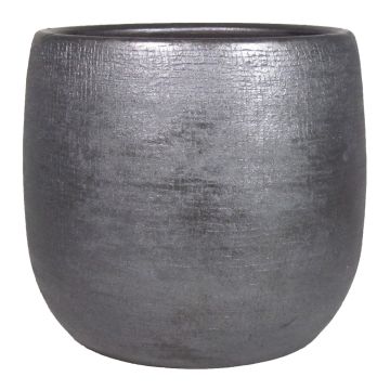 Pot de fleurs en céramique AGAPE avec veinure, noir, 54cm, Ø59cm