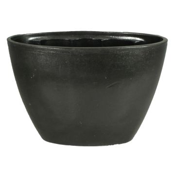 Pot en céramique pour orchidées RODISA, ovale, noir, 32x14,5x22,5cm